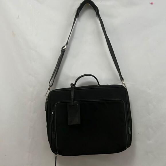 ‎GUCCI LEATHER-TRIM NYLON BRIEFCASE - Picture 1 of 15